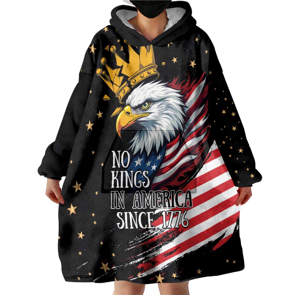 No Kings In America Since 1776 Wearable Blanket Hoodie We The People USA Flag - Wonder Print Shop
