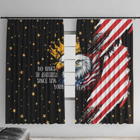 No Kings In America Since 1776 Window Curtain We The People USA Flag - Wonder Print Shop