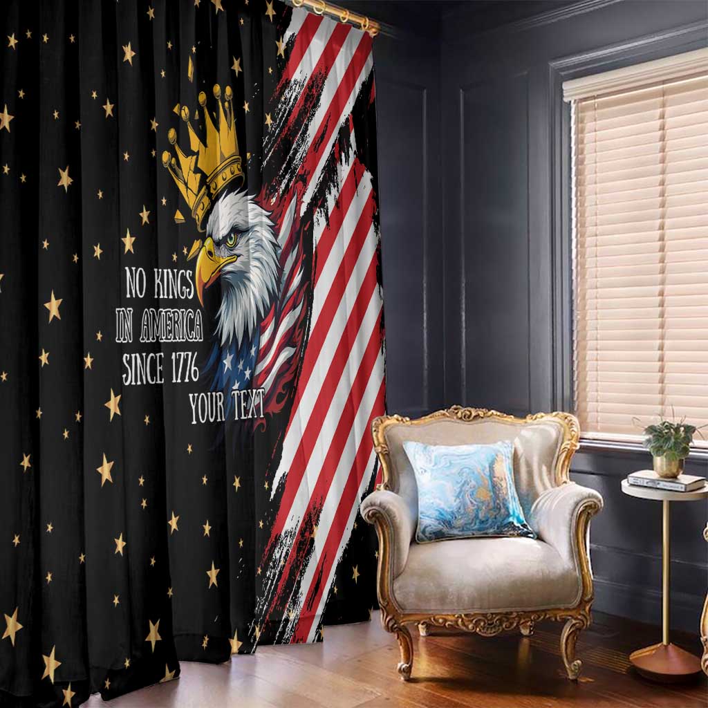 No Kings In America Since 1776 Window Curtain We The People USA Flag - Wonder Print Shop