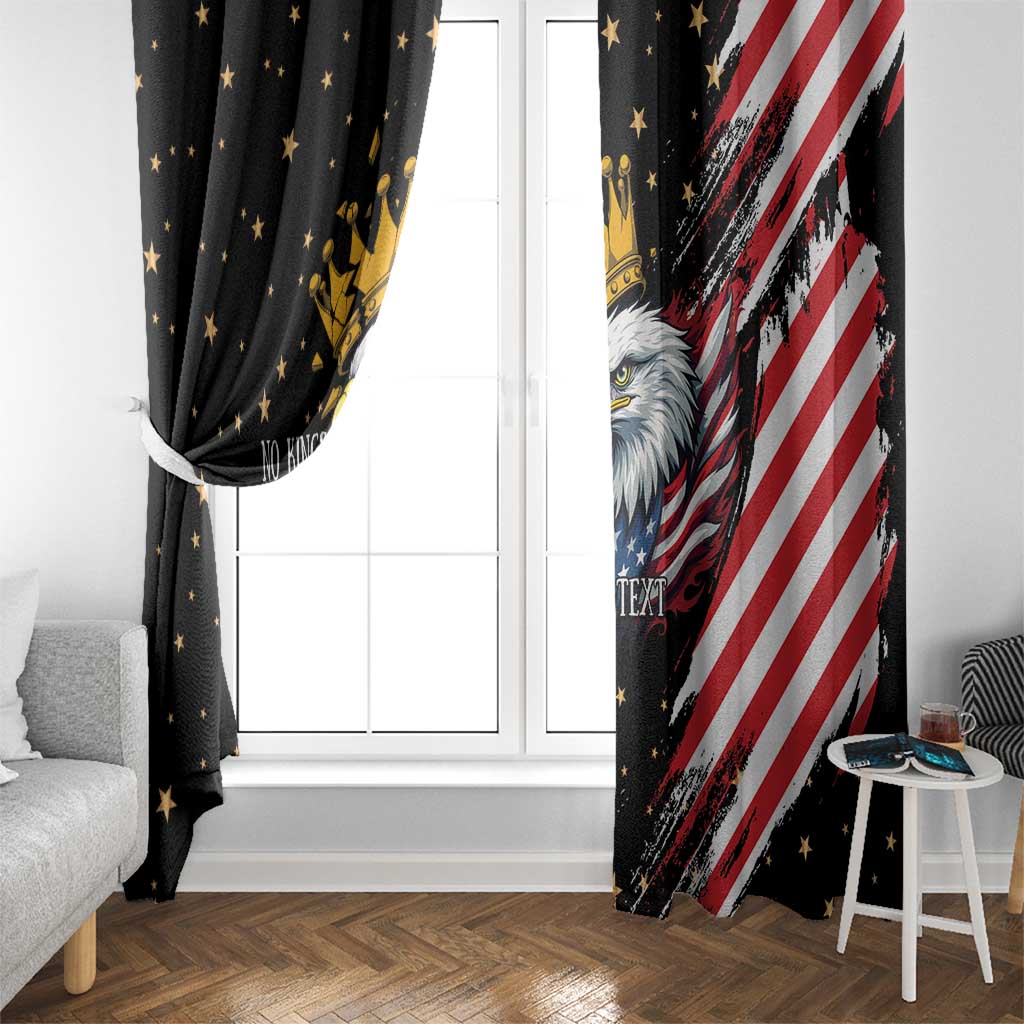 No Kings In America Since 1776 Window Curtain We The People USA Flag - Wonder Print Shop