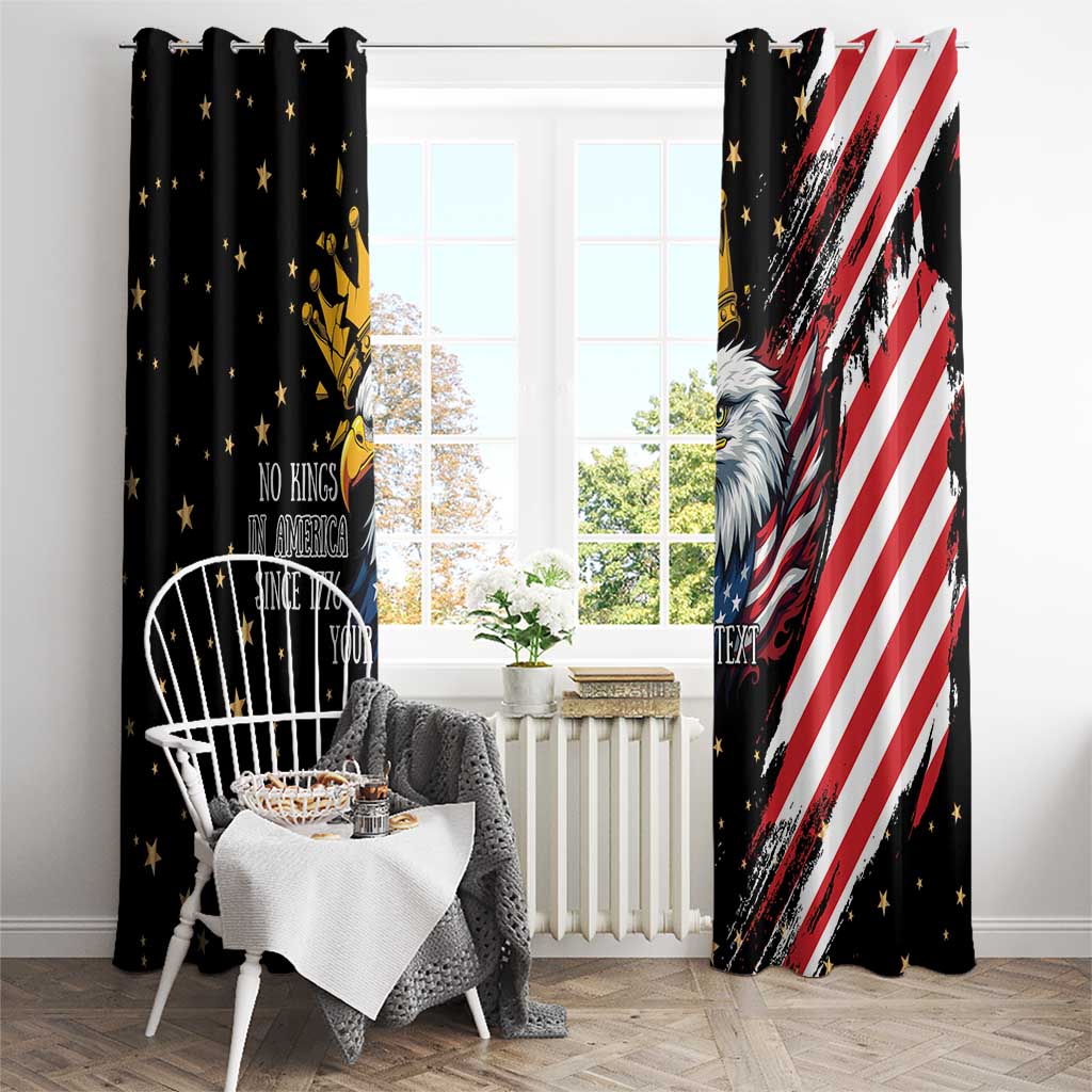 No Kings In America Since 1776 Window Curtain We The People USA Flag - Wonder Print Shop