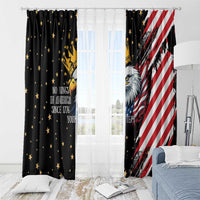 No Kings In America Since 1776 Window Curtain We The People USA Flag - Wonder Print Shop