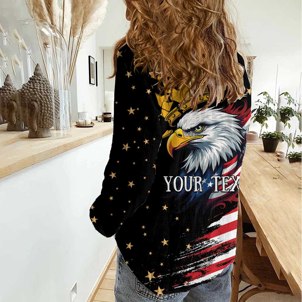 No Kings In America Since 1776 Women Casual Shirt We The People USA Flag - Wonder Print Shop