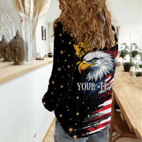 No Kings In America Since 1776 Women Casual Shirt We The People USA Flag - Wonder Print Shop