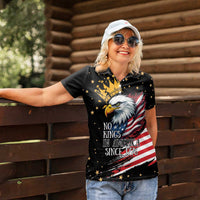 No Kings In America Since 1776 Women Polo Shirt We The People USA Flag - Wonder Print Shop