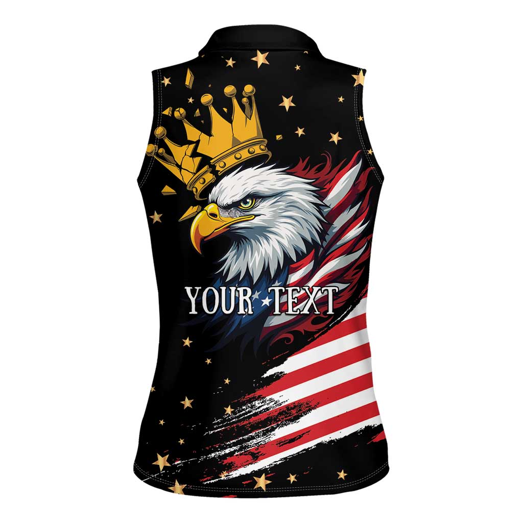 No Kings In America Since 1776 Women Sleeveless Polo Shirt We The People USA Flag - Wonder Print Shop