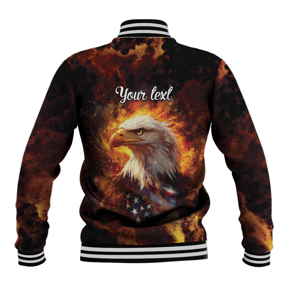 We The People Since 1776 Baseball Jacket USA Flag Flame Eagle - Wonder Print Shop