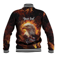 We The People Since 1776 Baseball Jacket USA Flag Flame Eagle - Wonder Print Shop