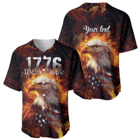 We The People Since 1776 Baseball Jersey USA Flag Flame Eagle - Wonder Print Shop