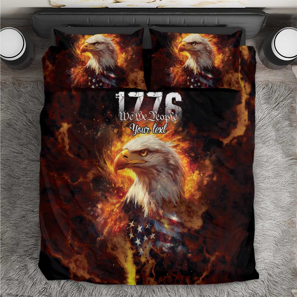 We The People Since 1776 Bedding Set USA Flag Flame Eagle - Wonder Print Shop