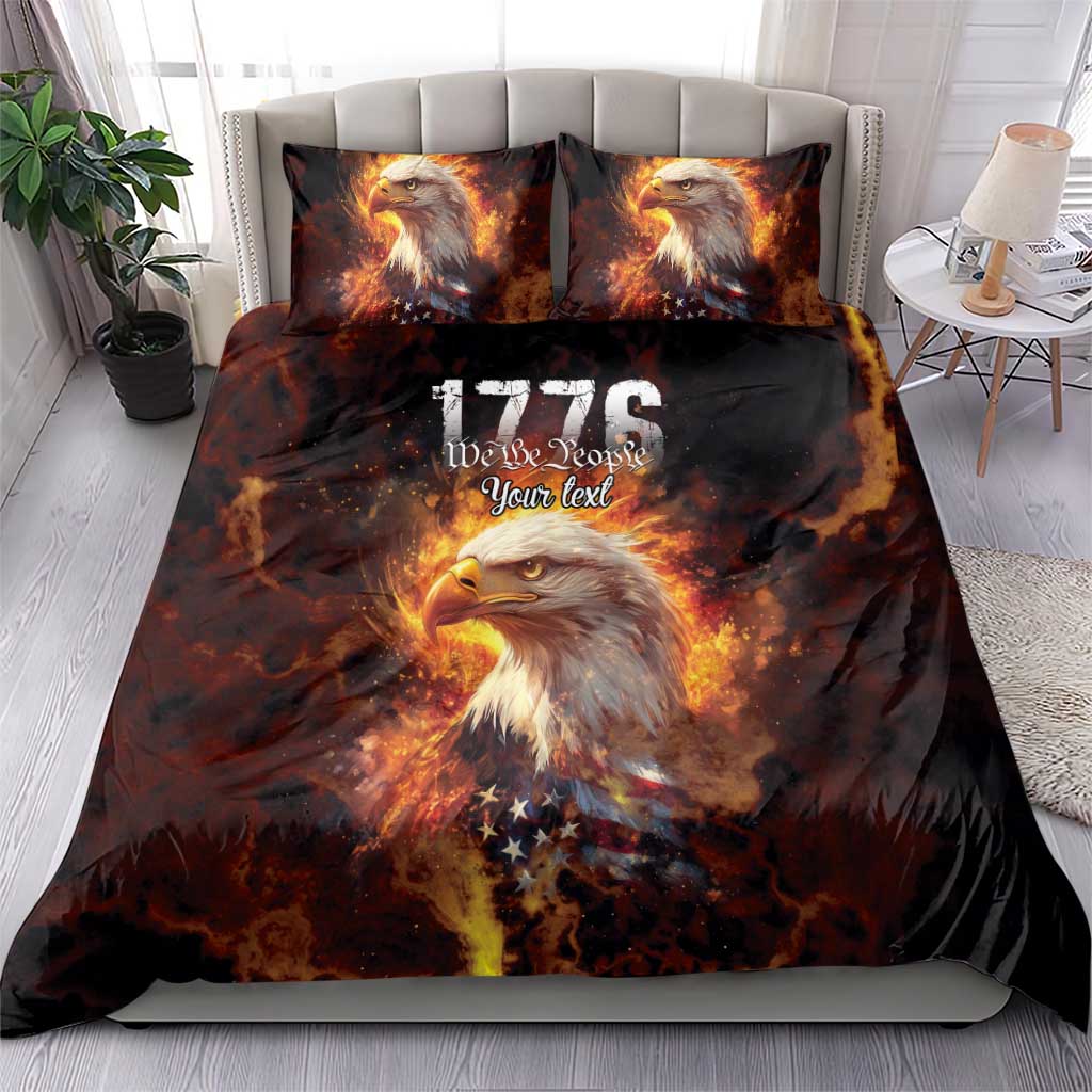 We The People Since 1776 Bedding Set USA Flag Flame Eagle - Wonder Print Shop