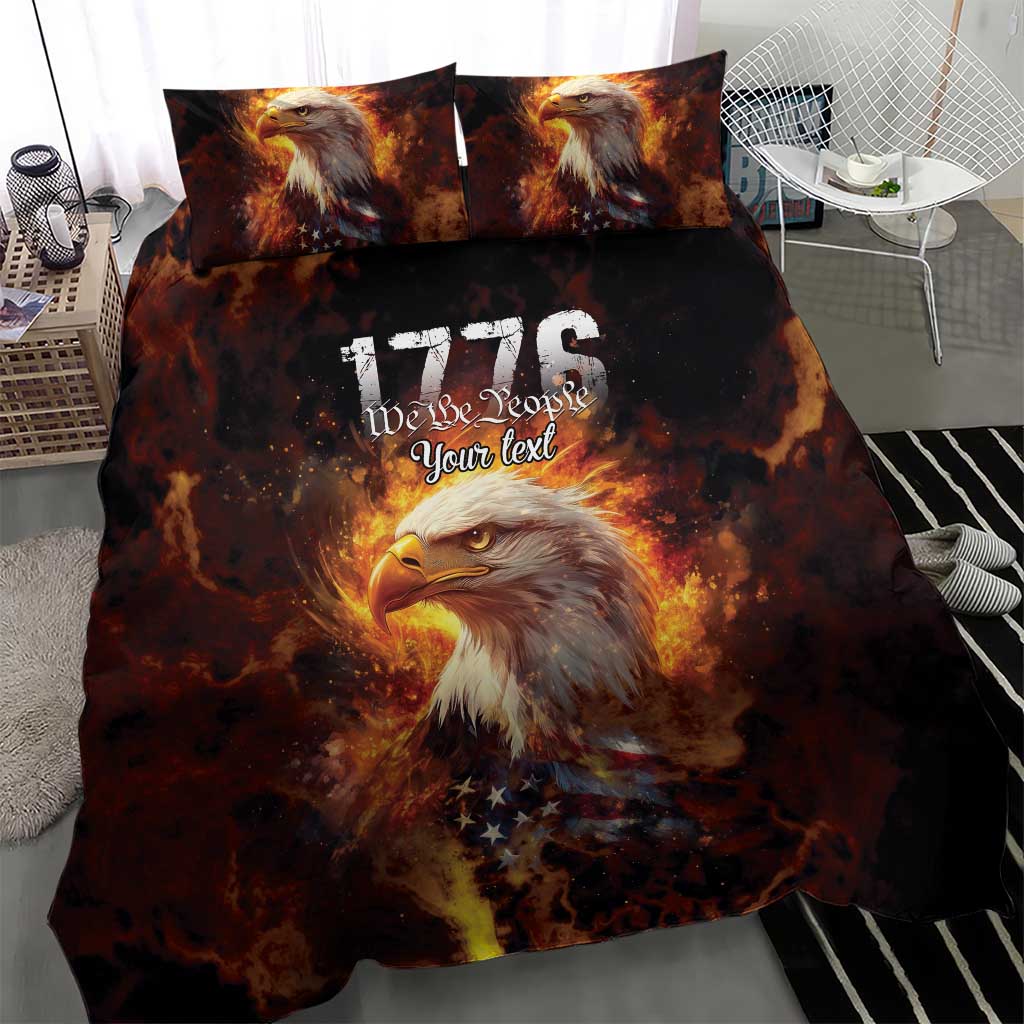 We The People Since 1776 Bedding Set USA Flag Flame Eagle - Wonder Print Shop
