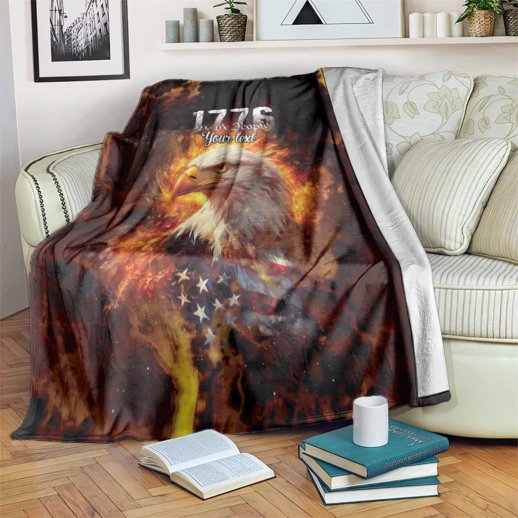 We The People Since 1776 Blanket USA Flag Flame Eagle - Wonder Print Shop