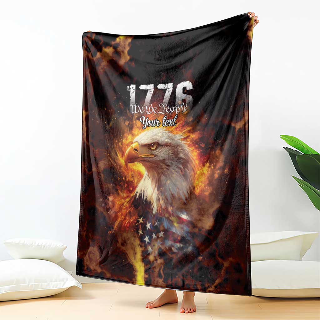 We The People Since 1776 Blanket USA Flag Flame Eagle - Wonder Print Shop