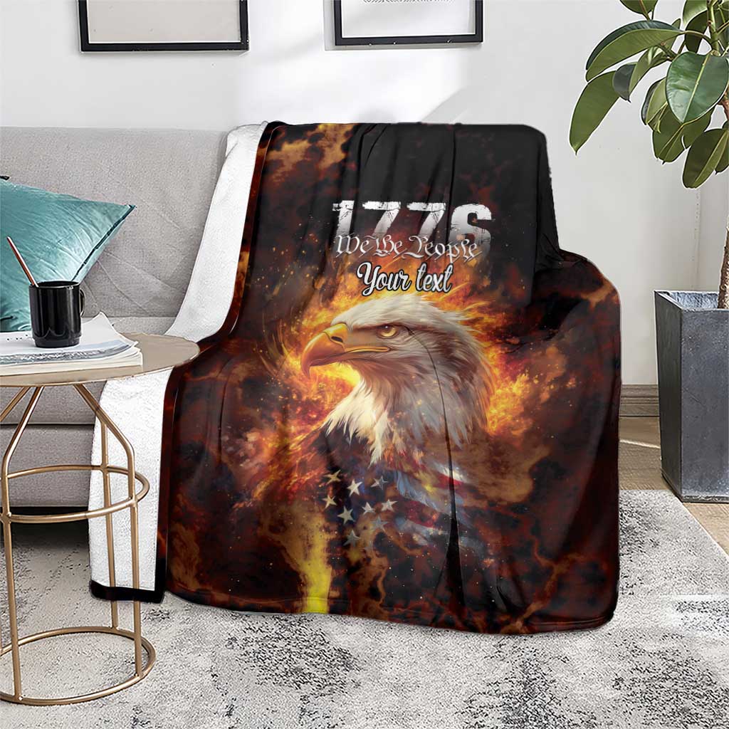 We The People Since 1776 Blanket USA Flag Flame Eagle - Wonder Print Shop