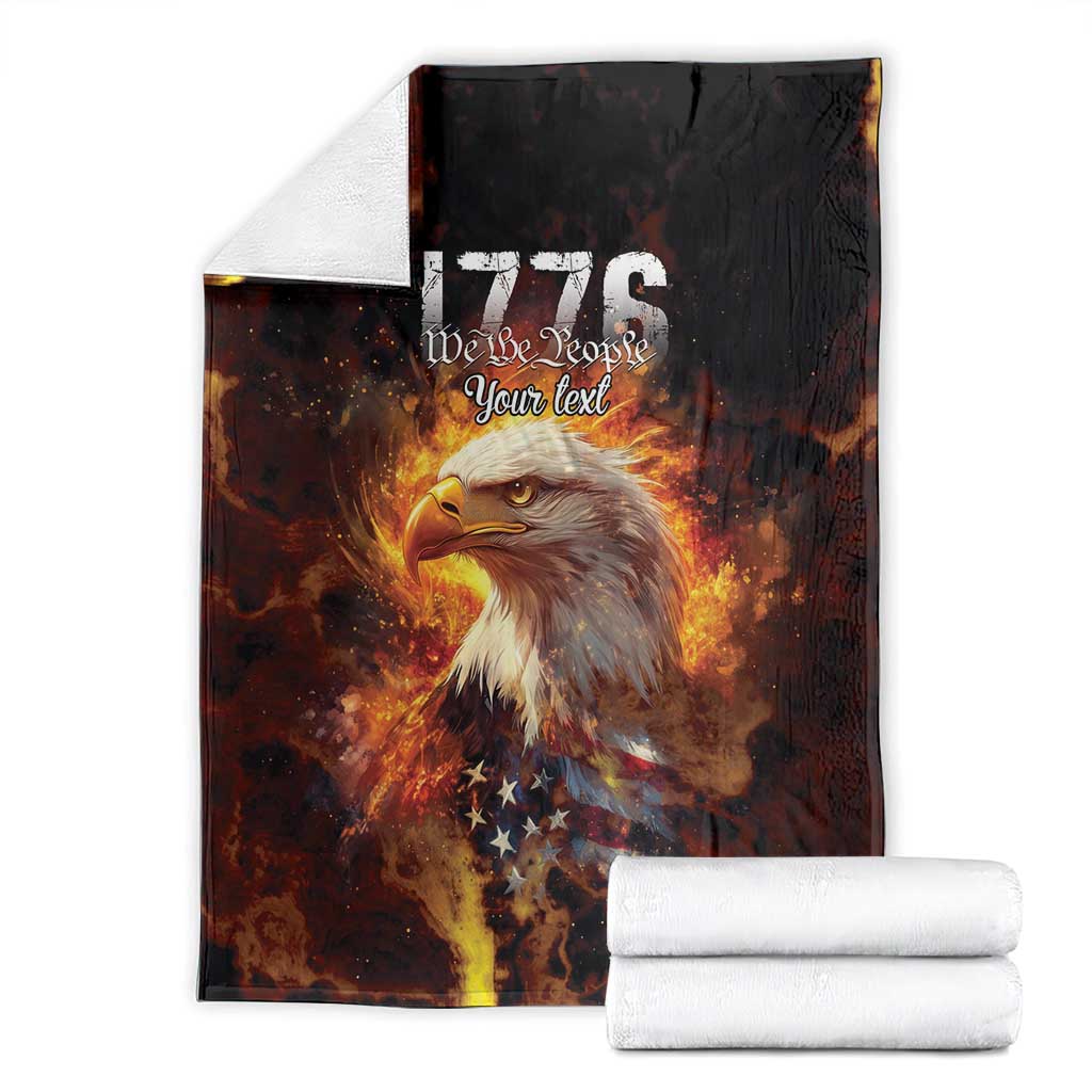 We The People Since 1776 Blanket USA Flag Flame Eagle - Wonder Print Shop