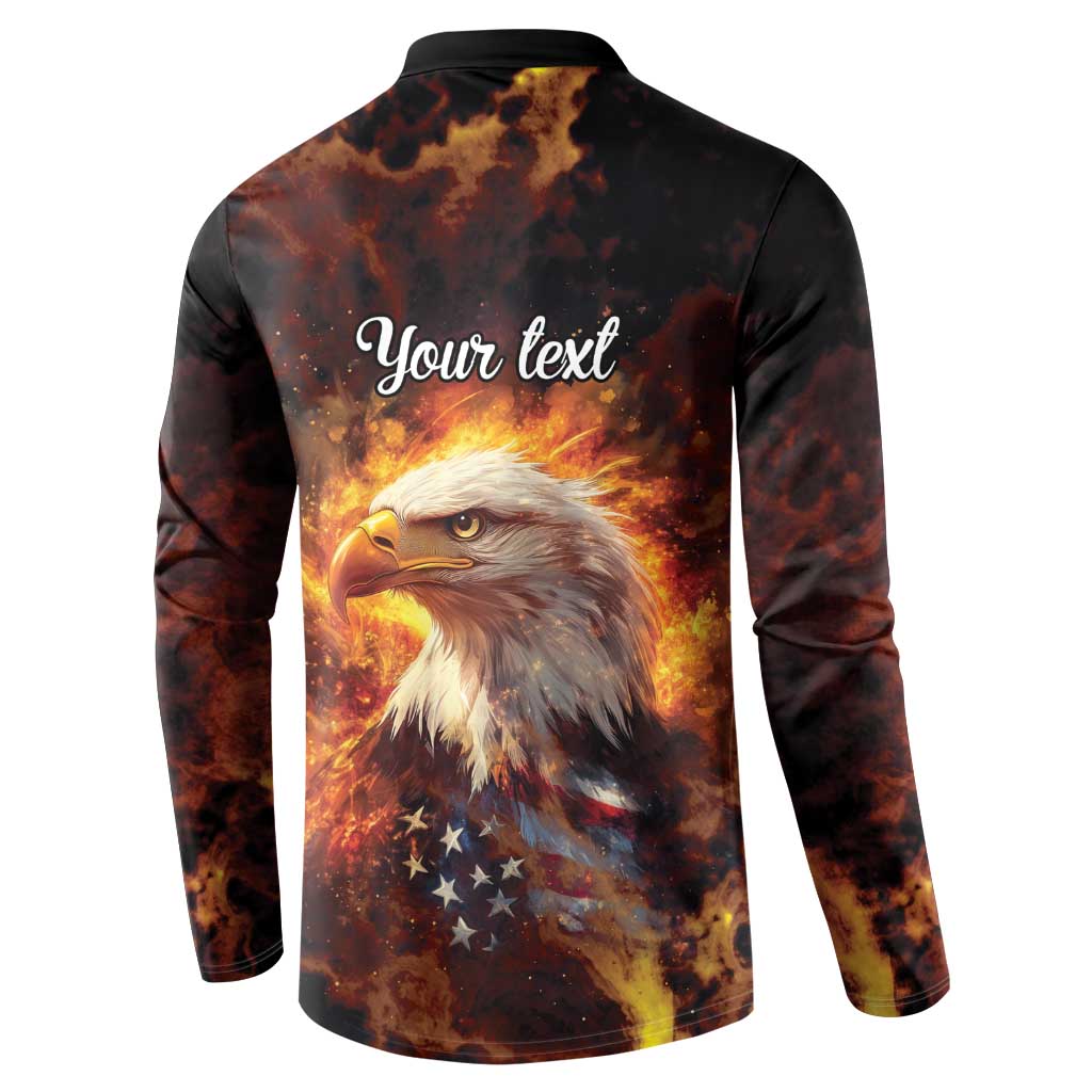 We The People Since 1776 Button Sweatshirt USA Flag Flame Eagle - Wonder Print Shop