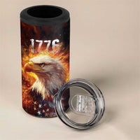 We The People Since 1776 4 in 1 Can Cooler Tumbler USA Flag Flame Eagle - Wonder Print Shop