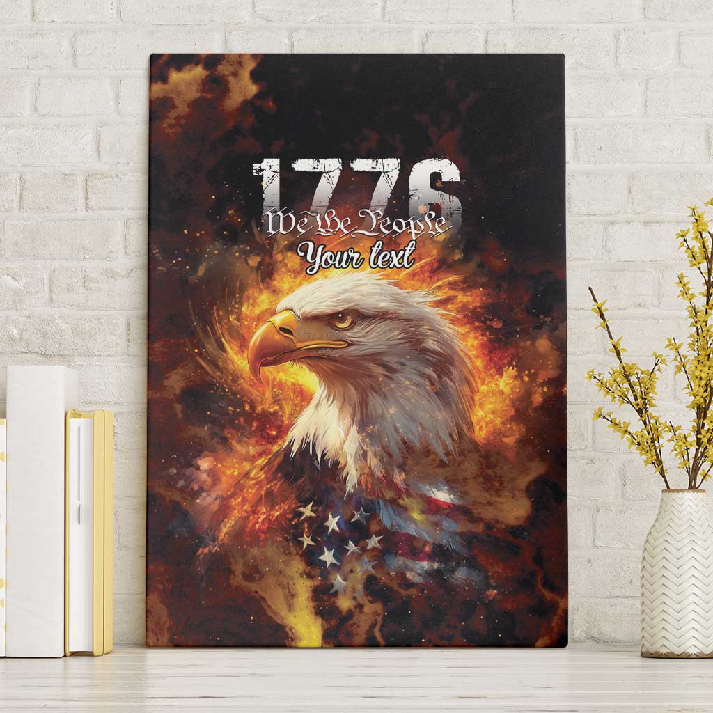 We The People Since 1776 Canvas Wall Art USA Flag Flame Eagle - Wonder Print Shop