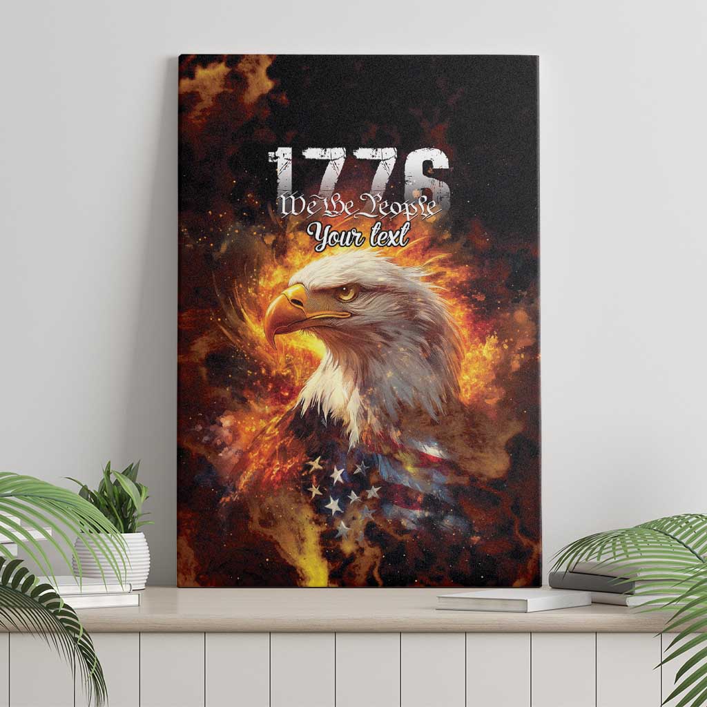 We The People Since 1776 Canvas Wall Art USA Flag Flame Eagle - Wonder Print Shop