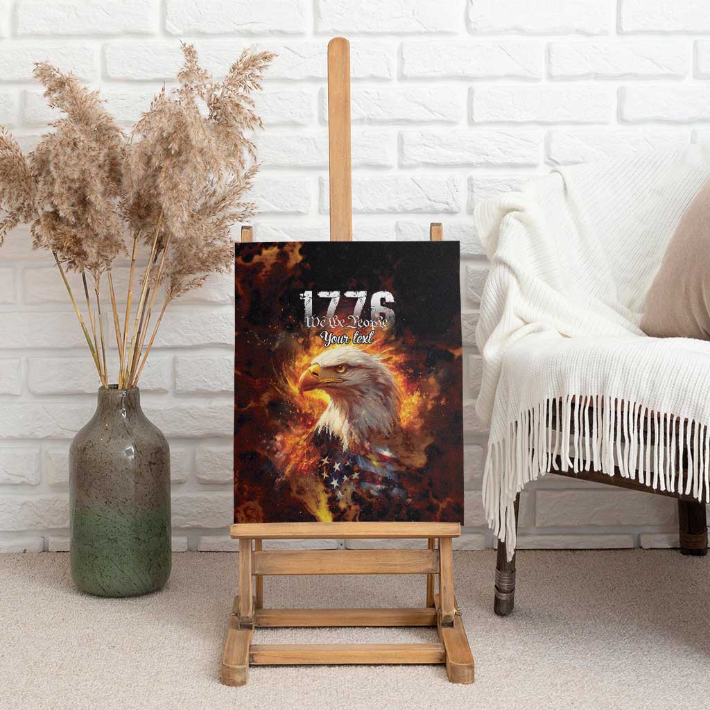 We The People Since 1776 Canvas Wall Art USA Flag Flame Eagle - Wonder Print Shop