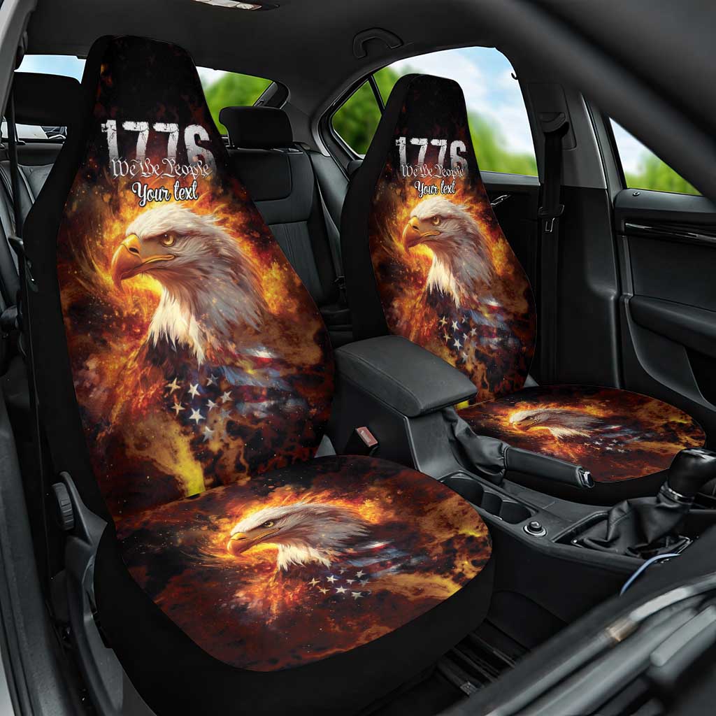 We The People Since 1776 Car Seat Cover USA Flag Flame Eagle - Wonder Print Shop
