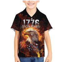 We The People Since 1776 Family Matching Mermaid Dress and Hawaiian Shirt USA Flag Flame Eagle - Wonder Print Shop