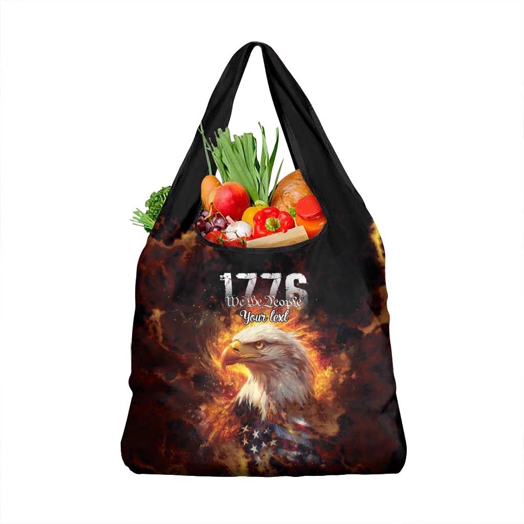 We The People Since 1776 Grocery Bag USA Flag Flame Eagle - Wonder Print Shop