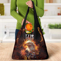 We The People Since 1776 Grocery Bag USA Flag Flame Eagle - Wonder Print Shop