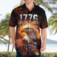 We The People Since 1776 Hawaiian Shirt USA Flag Flame Eagle - Wonder Print Shop