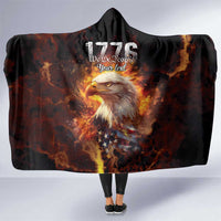 We The People Since 1776 Hooded Blanket USA Flag Flame Eagle - Wonder Print Shop