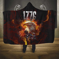 We The People Since 1776 Hooded Blanket USA Flag Flame Eagle - Wonder Print Shop