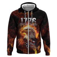 We The People Since 1776 Hoodie USA Flag Flame Eagle - Wonder Print Shop