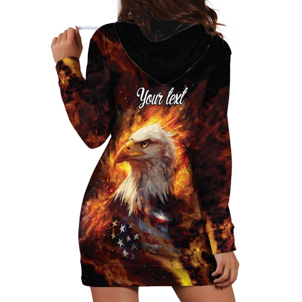 We The People Since 1776 Hoodie Dress USA Flag Flame Eagle - Wonder Print Shop