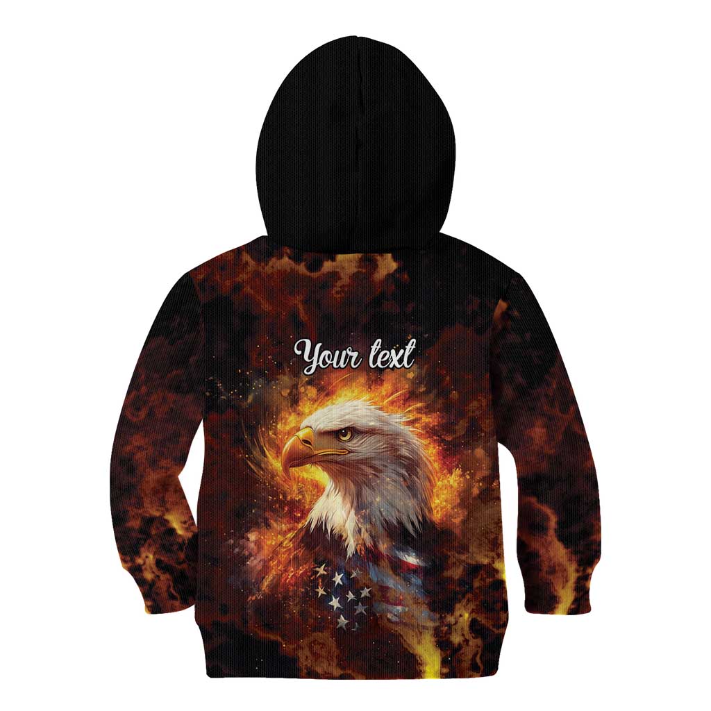We The People Since 1776 Kid Hoodie USA Flag Flame Eagle - Wonder Print Shop