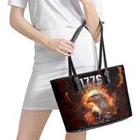 We The People Since 1776 Leather Tote Bag USA Flag Flame Eagle - Wonder Print Shop