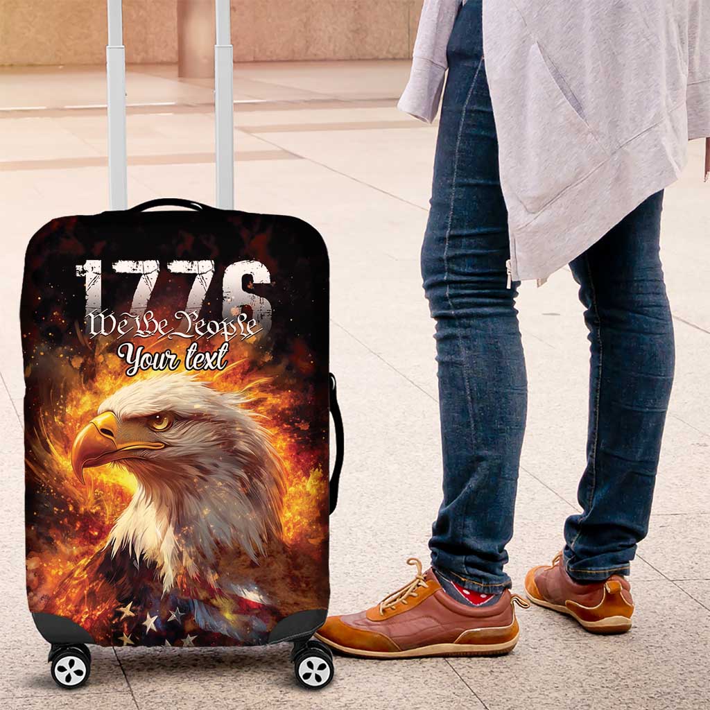 We The People Since 1776 Luggage Cover USA Flag Flame Eagle - Wonder Print Shop