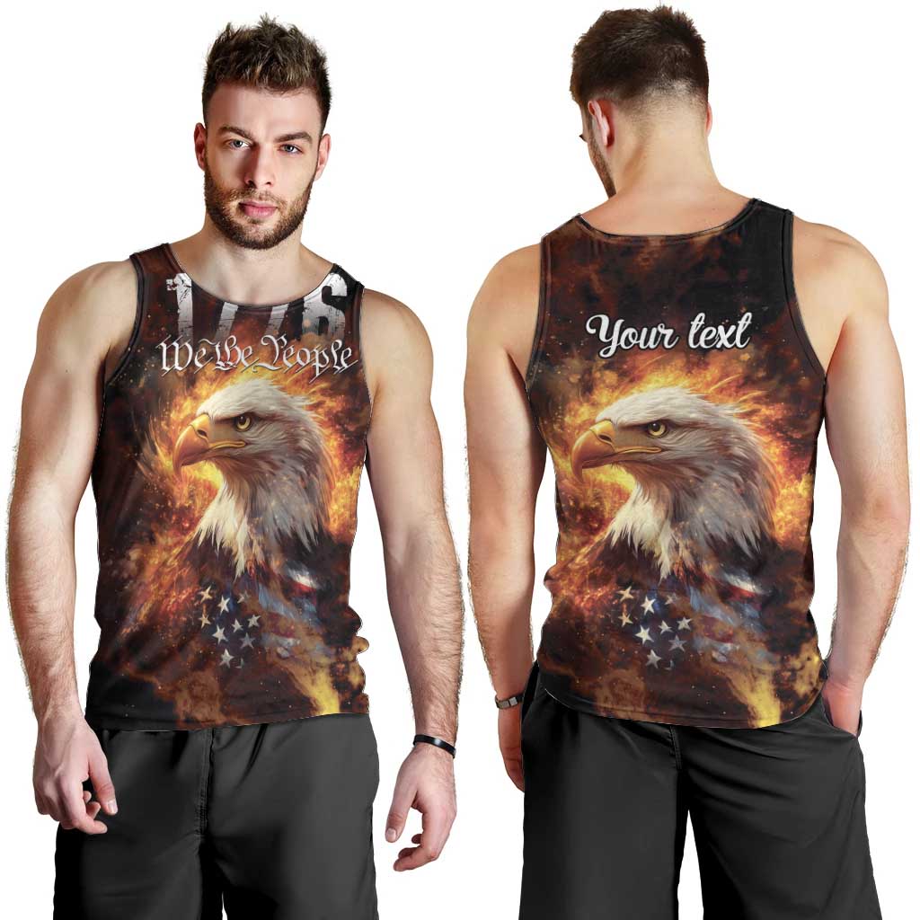 We The People Since 1776 Men Tank Top USA Flag Flame Eagle - Wonder Print Shop