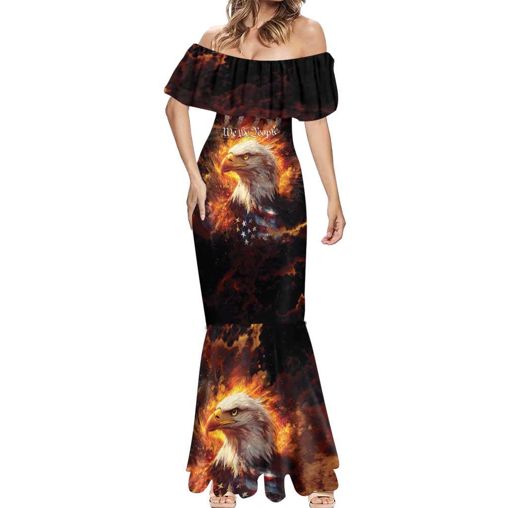 We The People Since 1776 Mermaid Dress USA Flag Flame Eagle - Wonder Print Shop