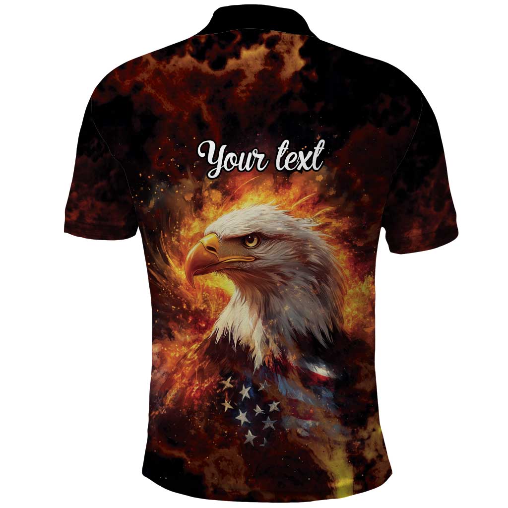 We The People Since 1776 Polo Shirt USA Flag Flame Eagle - Wonder Print Shop