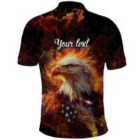 We The People Since 1776 Polo Shirt USA Flag Flame Eagle - Wonder Print Shop