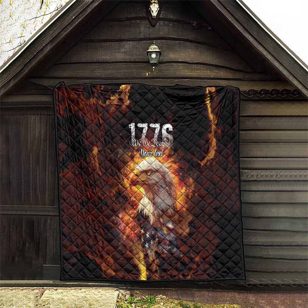 We The People Since 1776 Quilt USA Flag Flame Eagle - Wonder Print Shop