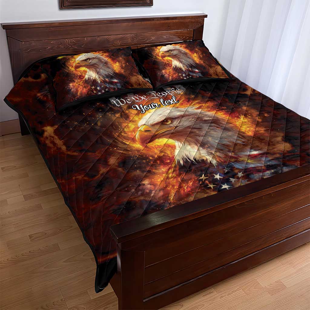 We The People Since 1776 Quilt Bed Set USA Flag Flame Eagle - Wonder Print Shop
