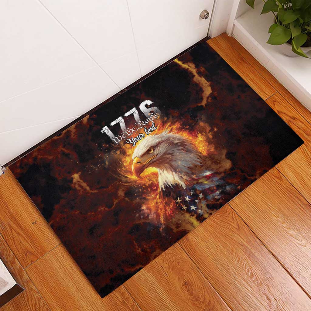 We The People Since 1776 Rubber Doormat USA Flag Flame Eagle - Wonder Print Shop