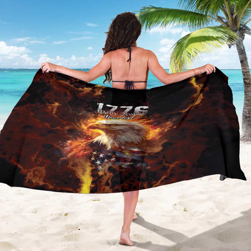 We The People Since 1776 Sarong USA Flag Flame Eagle - Wonder Print Shop