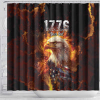 We The People Since 1776 Shower Curtain USA Flag Flame Eagle - Wonder Print Shop