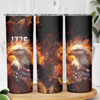 We The People Since 1776 Skinny Tumbler USA Flag Flame Eagle - Wonder Print Shop