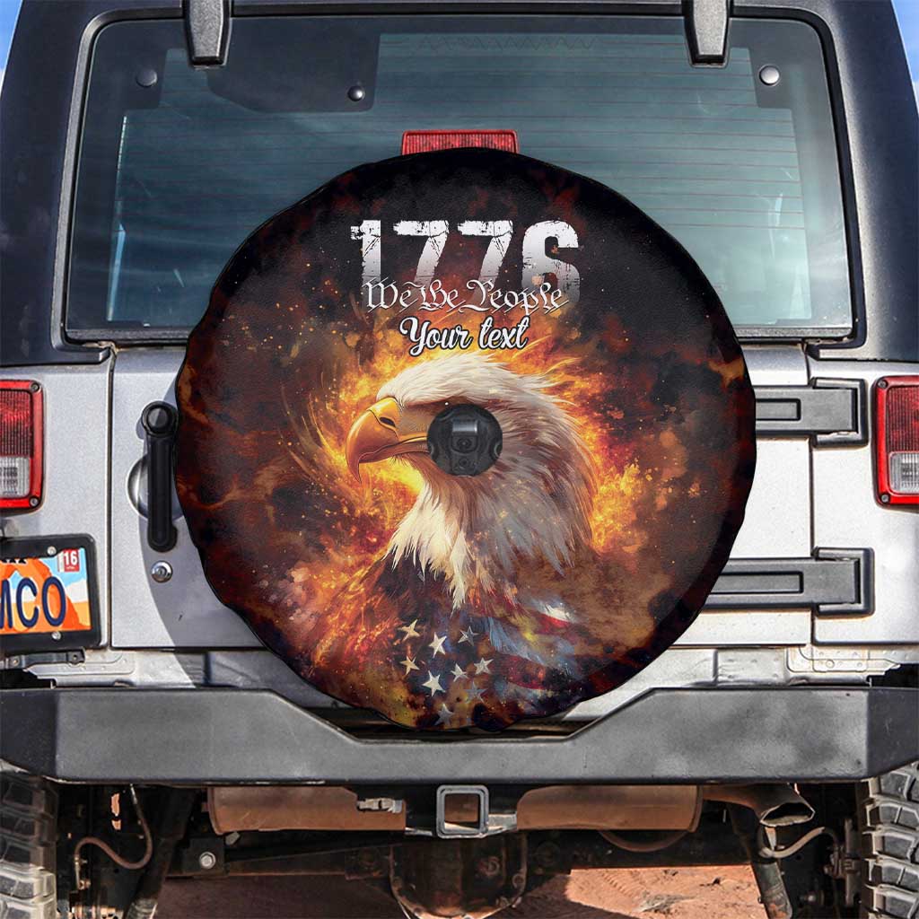 We The People Since 1776 Spare Tire Cover USA Flag Flame Eagle - Wonder Print Shop