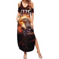 We The People Since 1776 Summer Maxi Dress USA Flag Flame Eagle - Wonder Print Shop