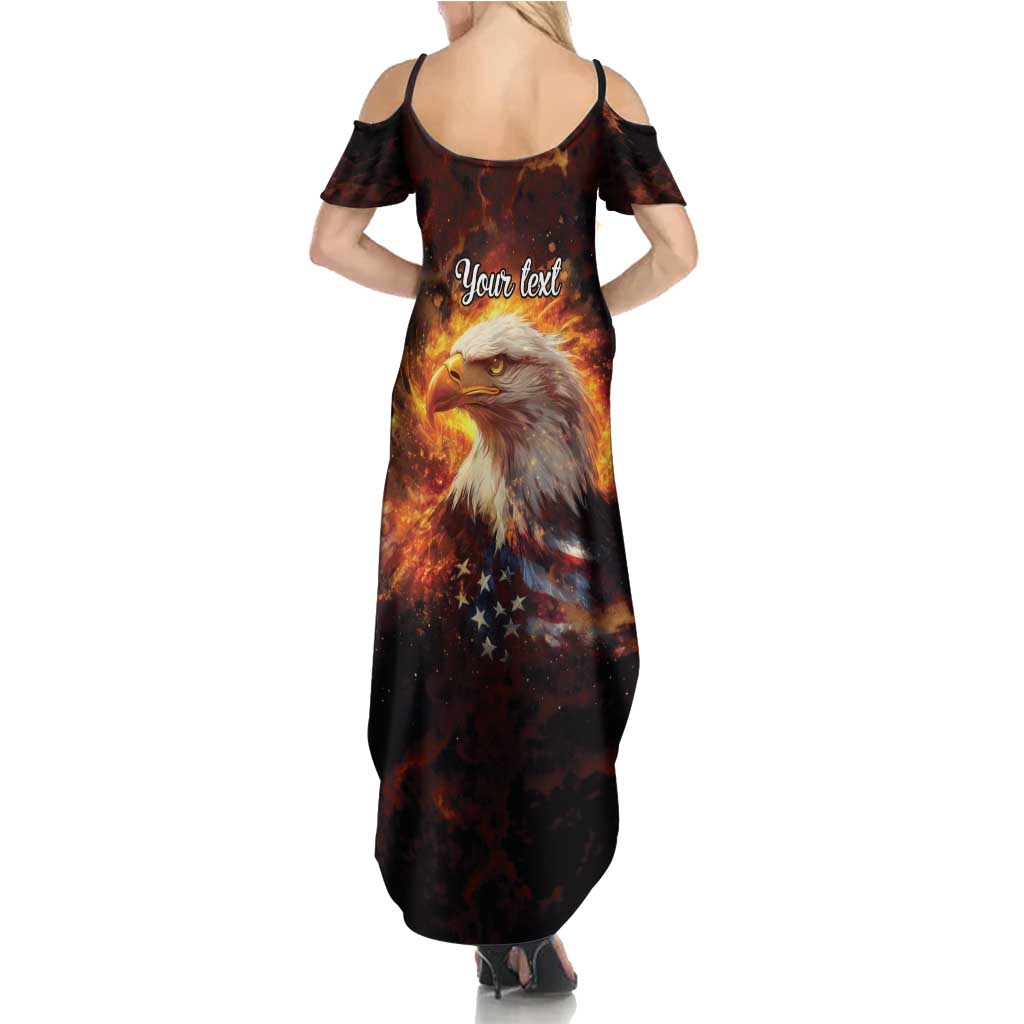 We The People Since 1776 Summer Maxi Dress USA Flag Flame Eagle - Wonder Print Shop